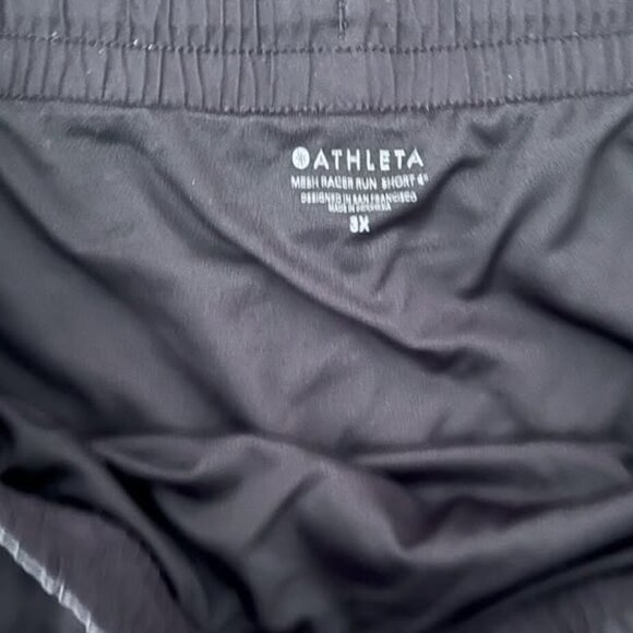 Athleta NEW Mesh Racer Run Short in Black 4" Inseam Women's Plus size 3x - Picture 5 of 9